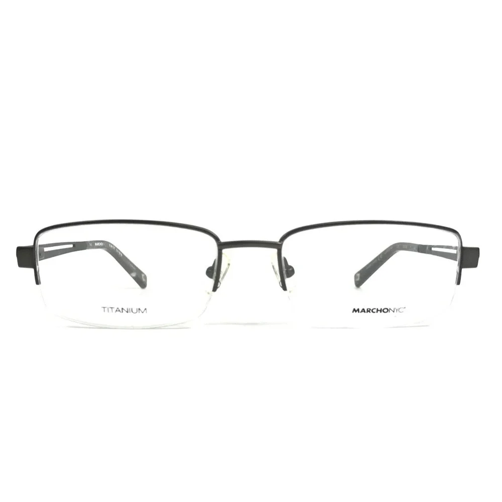 Marchon NYC Eyeglasses Frames EAST SIDE LUDLOW 033 Gunmetal Titanium 53-18-140